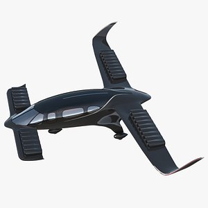Flying Taxi Black 3D model