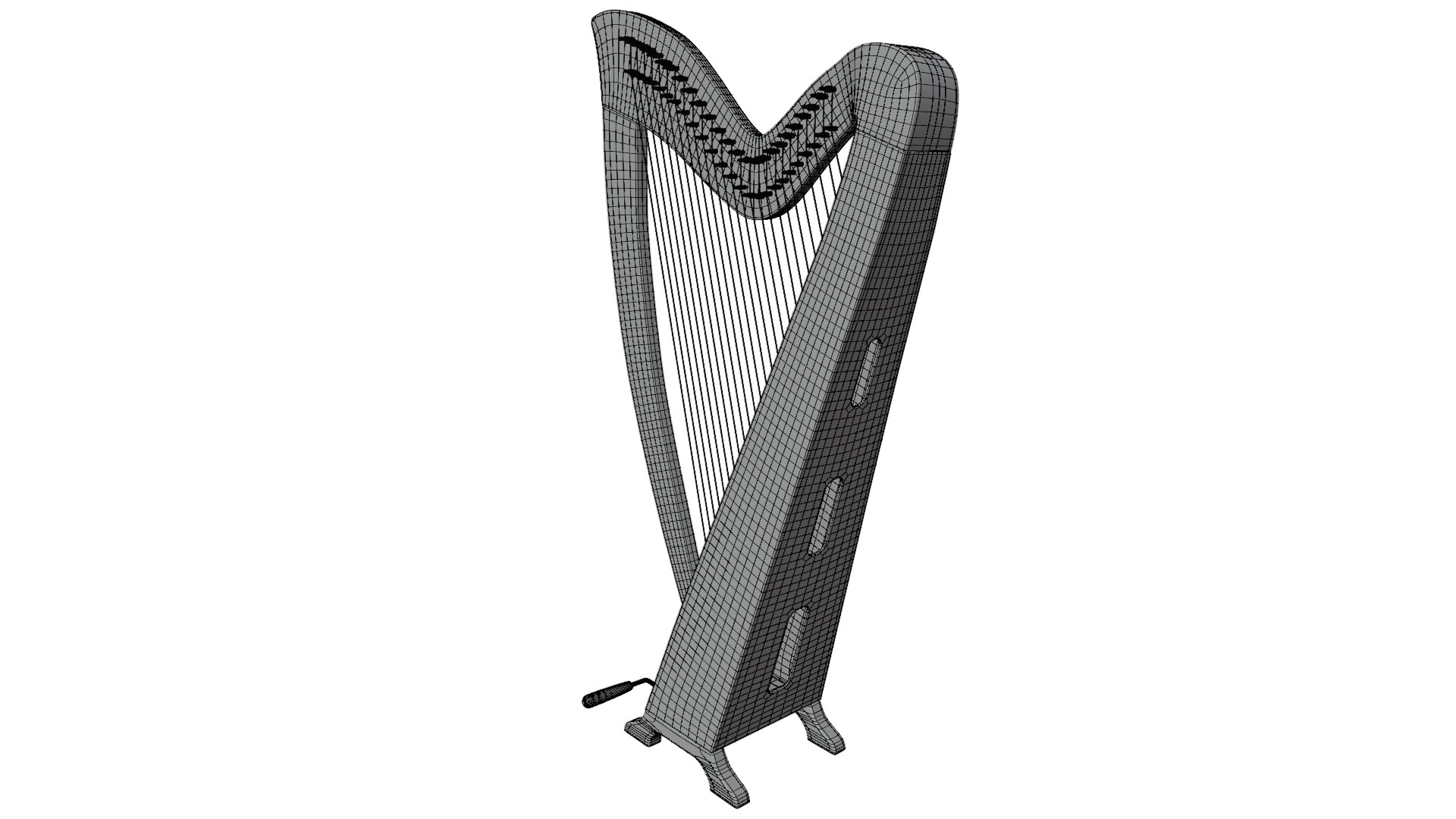 Celtic Harp Model Turbosquid