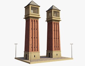 Venetian Towers Barcelona model