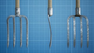 garden pitchfork 3D
