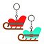 Mini Christmas Sleigh Keychain 02