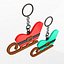 Mini Christmas Sleigh Keychain 02