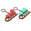 Mini Christmas Sleigh Keychain 02