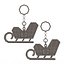 Mini Christmas Sleigh Keychain 02