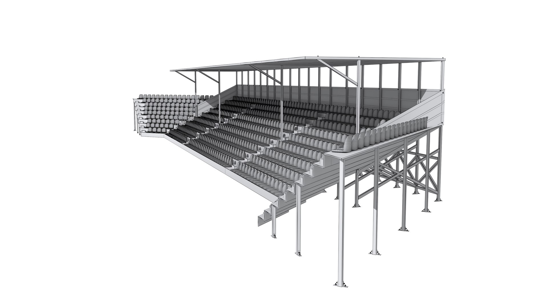 3D Stadium Seating Tribune - TurboSquid 2272204