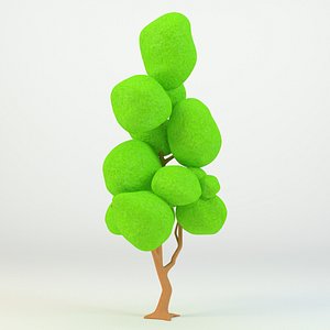 cartoon tree 3D model