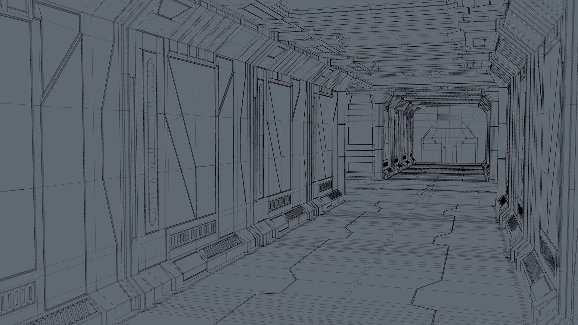 Sci Fi Corridor 3D Model - TurboSquid 2373391
