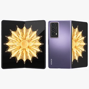 Honor Magic V2 Purple Animated model