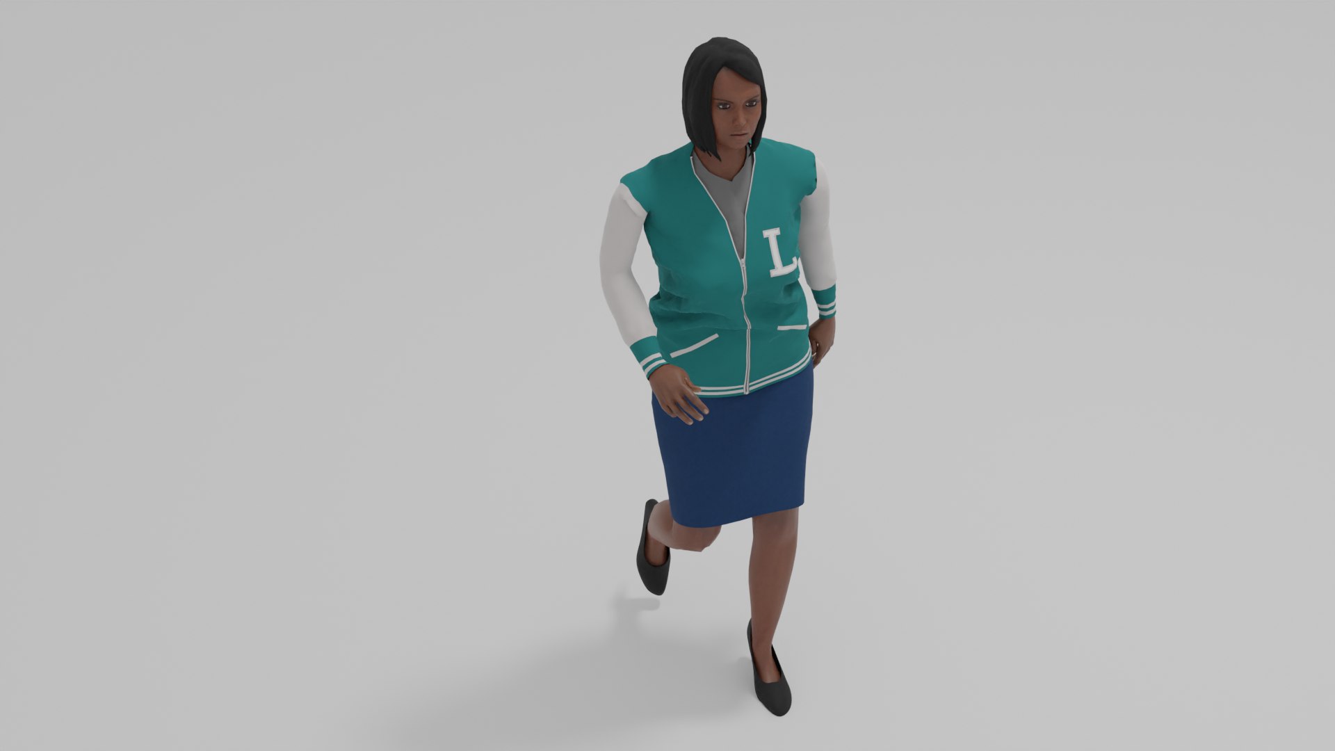 Afro-American Woman Walk Animation 3D model - TurboSquid 2069564