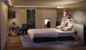 3D Modern Bedroom model