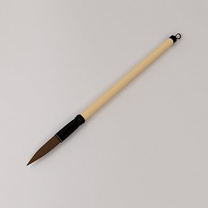 3d model calligraphy brush
