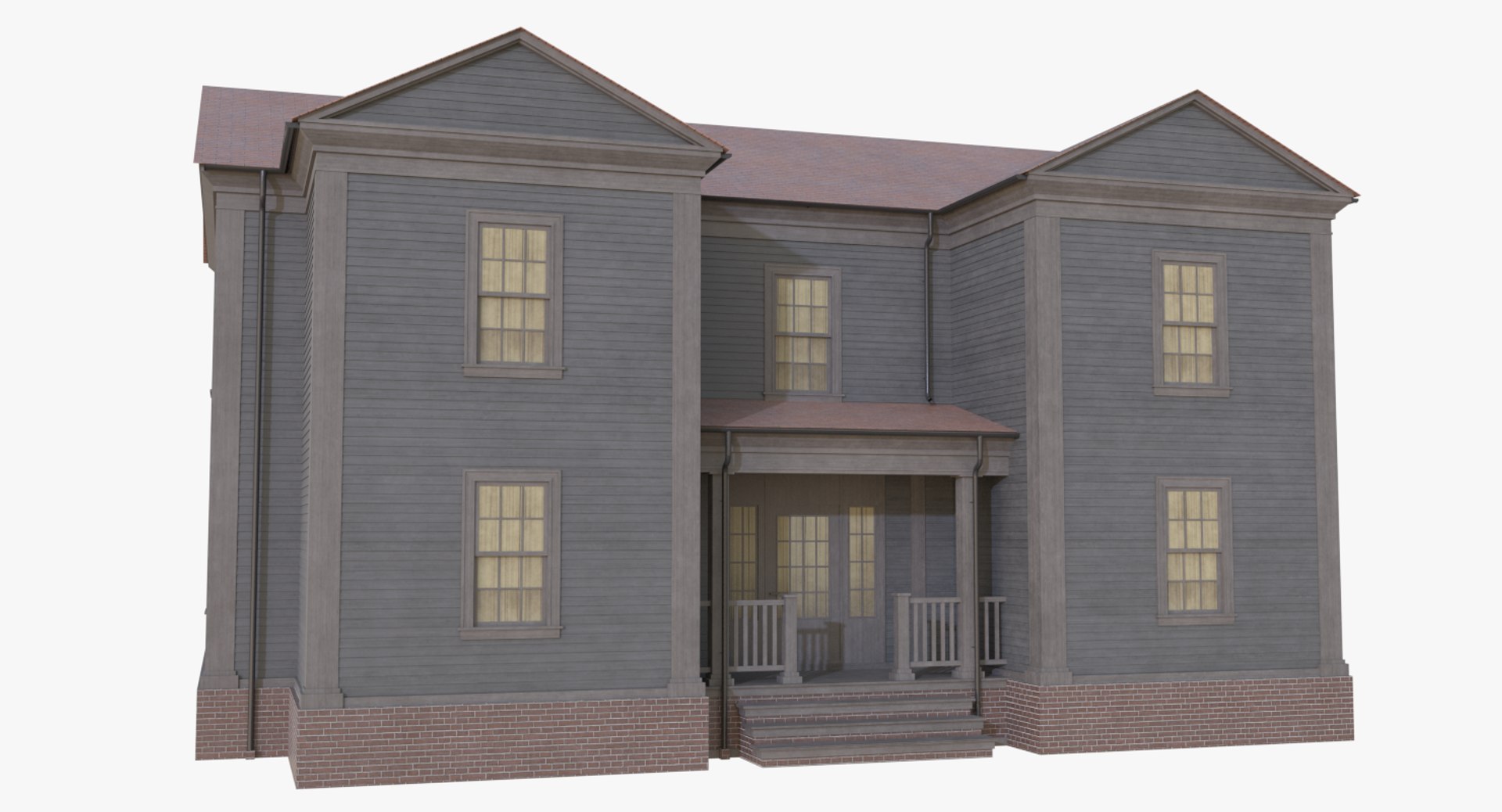 Colonial House 8 3D Model - TurboSquid 1191840