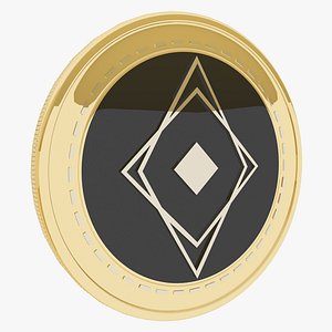 3D model Ether Zero Cryptocurrency Gold Coin