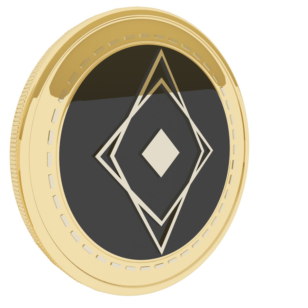 3D Model Ether Zero Cryptocurrency Gold Coin TurboSquid 1855993