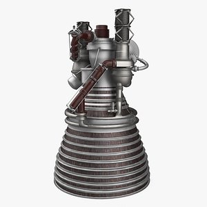 3D model j2 rocket engine