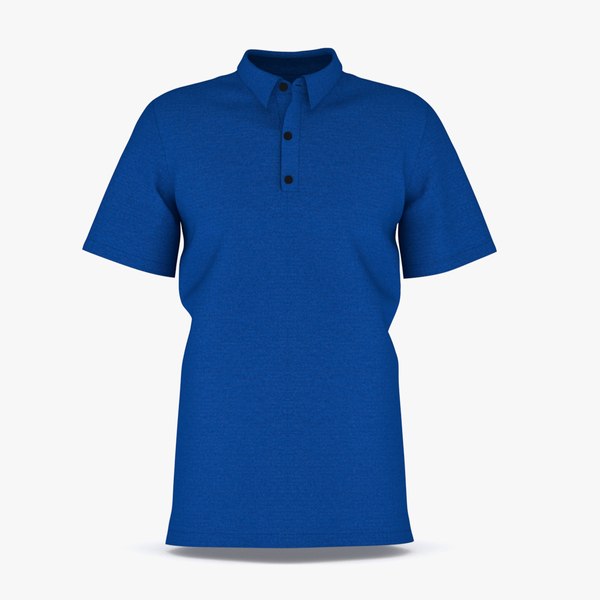 Polo Shirt 01 Blue 3D model