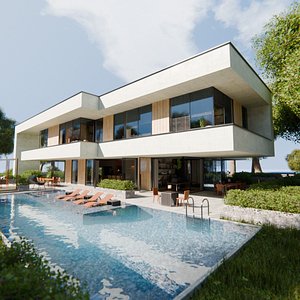 2026 Modern Modular House 1 for Blender Eevee and Cycles