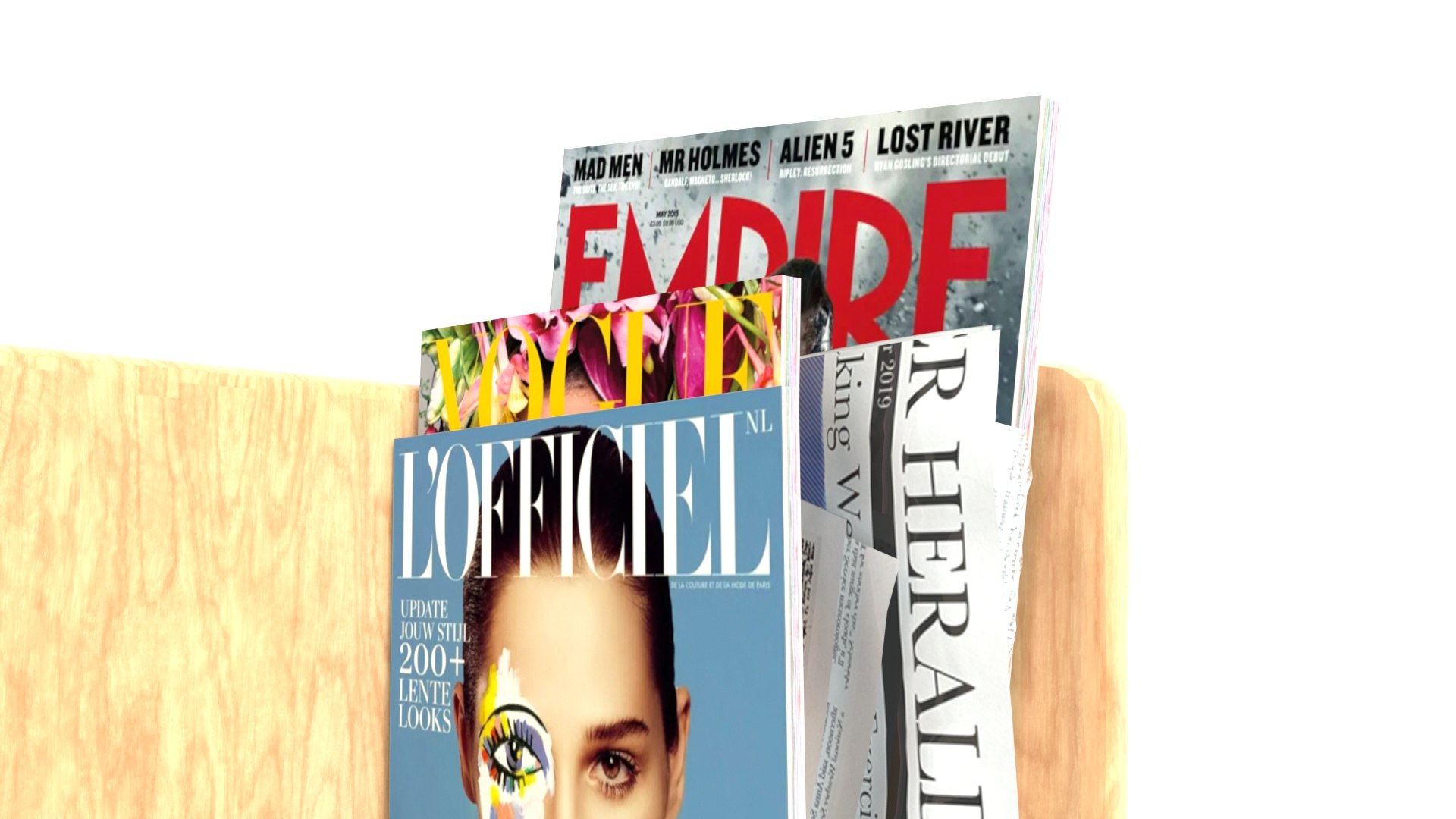 3D Stand With Magazines And Newspaper - Easy Drag And Drop Textures ...