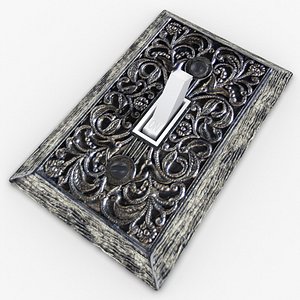 3D ornate light switch model