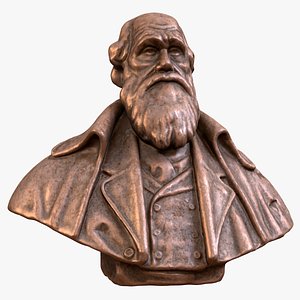 Charles Darwin Bronze Bust