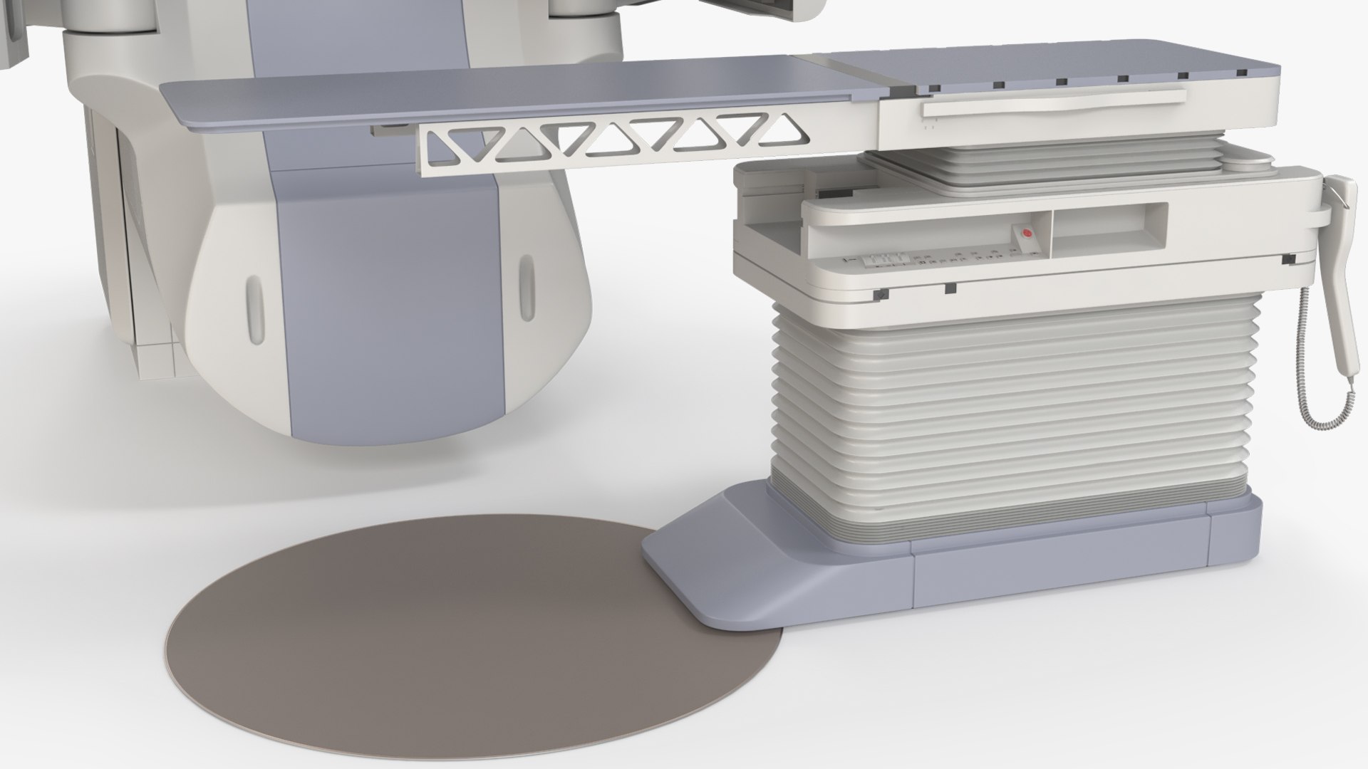 Radiotherapy Linear Accelerator with Table 3D model https://p.turbosquid.com/ts-thumb/I3/s40JPa/0f/radiotherapy_linear_accelerator_with_table_005/jpg/1789338410/1920x1080/fit_q87/ee033f5dd8ff126ff77e7ca2e634c256302eb62f/radiotherapy_linear_accelerator_with_table_005.jpg