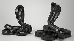 Snake Cobra Low-poly Low-poly 3D model 3D model