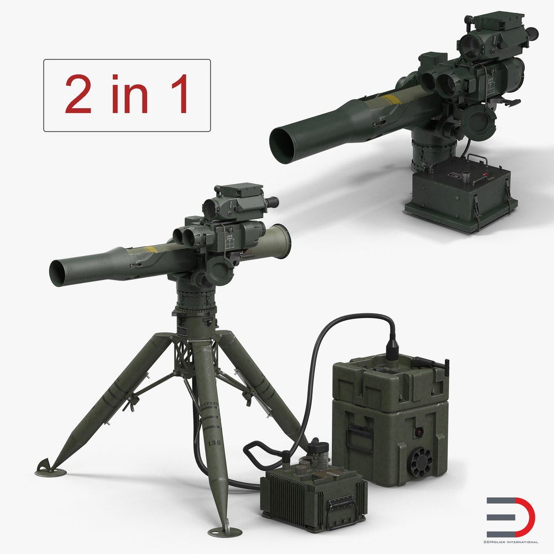 BGM-71 TOW Missile Systems Collection 3D model preview