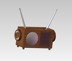 radio retro antennas 3D model