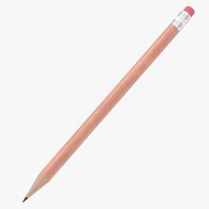 Pencils Mockup Type 01 Section 02 Pose 01 Silver Pink or Black Erasor
