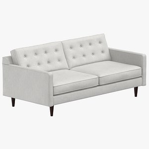 3D modern 2 seater sofa