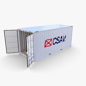 20ft Shipping Container CSAV v1 3D model