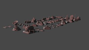3D 31 scifi greebles
