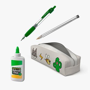 Kids Pencil Case with Office Supplies Collection