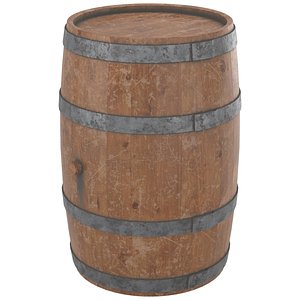 3D model wine barrel 1