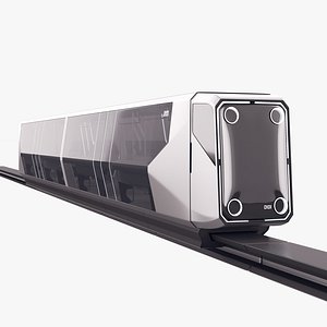 3D future metro train concept model