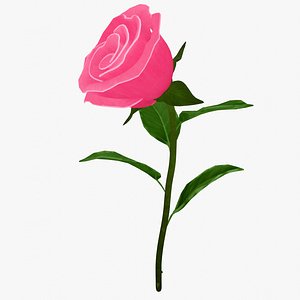 3D model rose