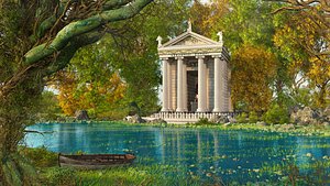 3D Temple of Aesculapius Environment