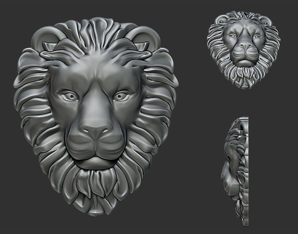 Lion head 3D - TurboSquid 1608930