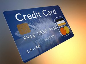 3d universal credit card model