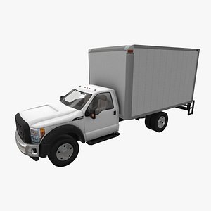 realistic f-550 box van 3D model
