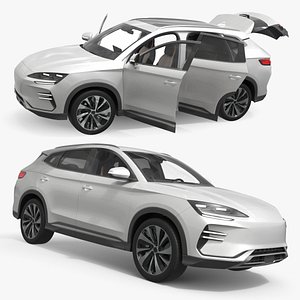 Panoramic Roof Electric SUV White Simplified