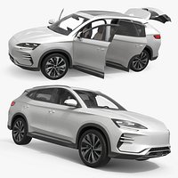 Panoramic Roof Electric SUV White Simplified