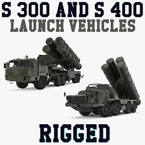 s-300 s-400 launch vehicles 3D