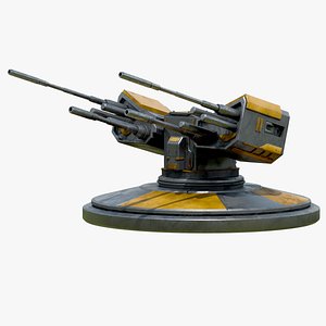 3D Dual Turret Cannon