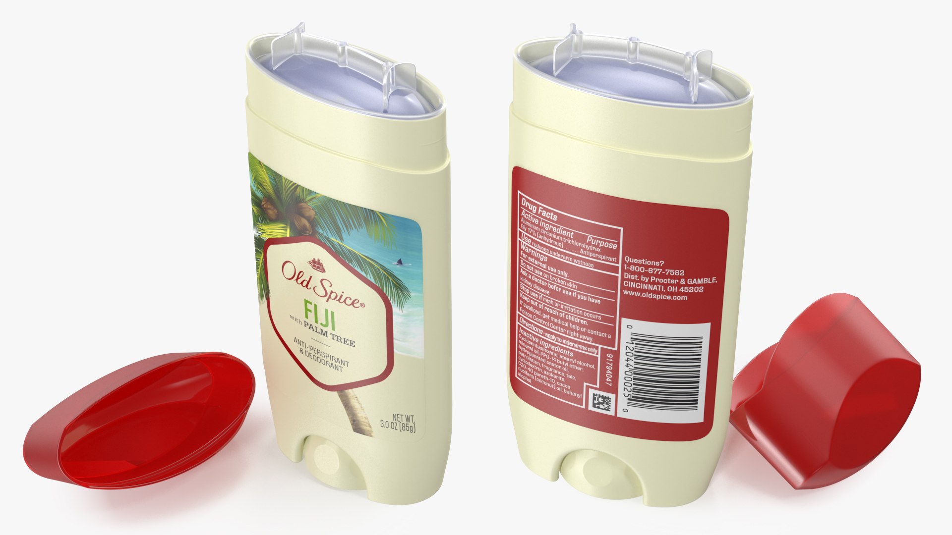 Old Spice Invisible Solid Deodorant Fiji 3D model preview