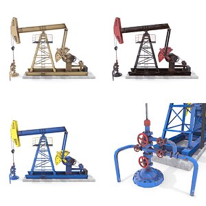 3D oil pumpjack pack