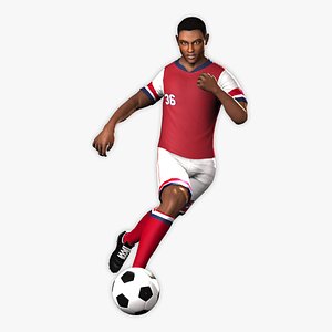 Black Soccer Player 8992 tris