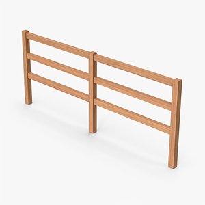 3D model Wooden Fence