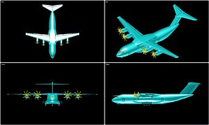 3ds max airbus a400m transport aircraft
