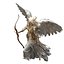 Christmas Angel Archer Statue - Golden  White Holiday Decor
